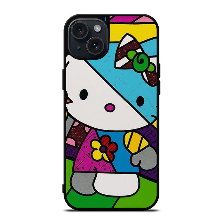 ROMERO BRITTO HELLO KITTY ART iPhone 15 Plus Case Cover