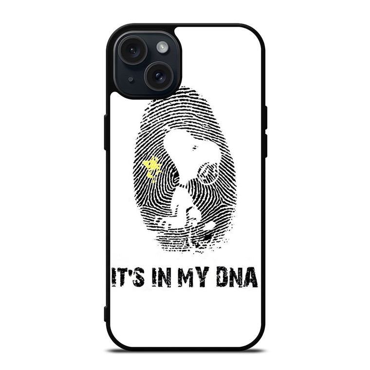 SNOOPY THE PEANUTS FINGER PRINT MY DNA iPhone 15 Plus Case Cover