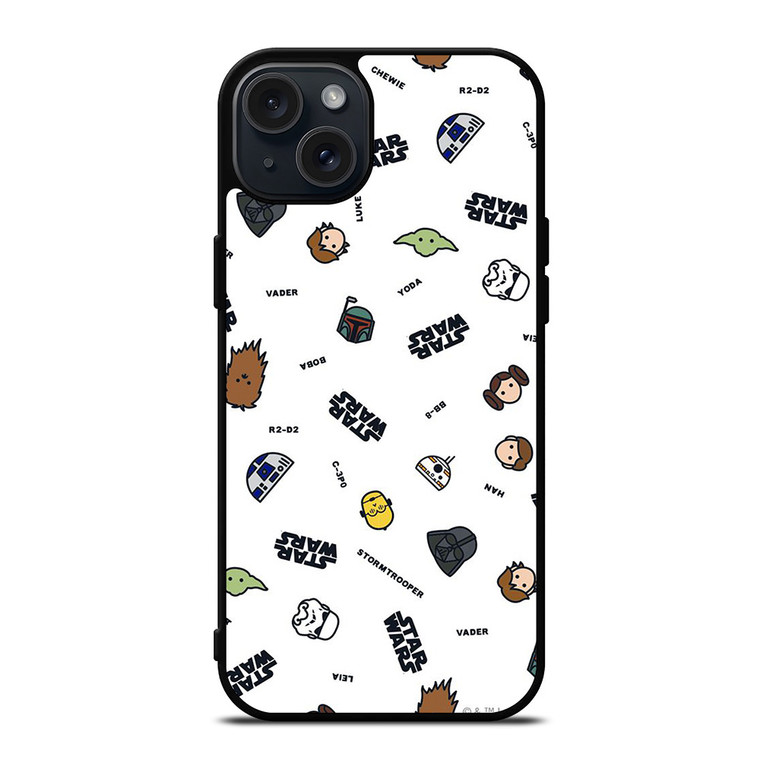 STAR WARS CUTE CARTOON COLLAGE iPhone 15 Plus Case Cover