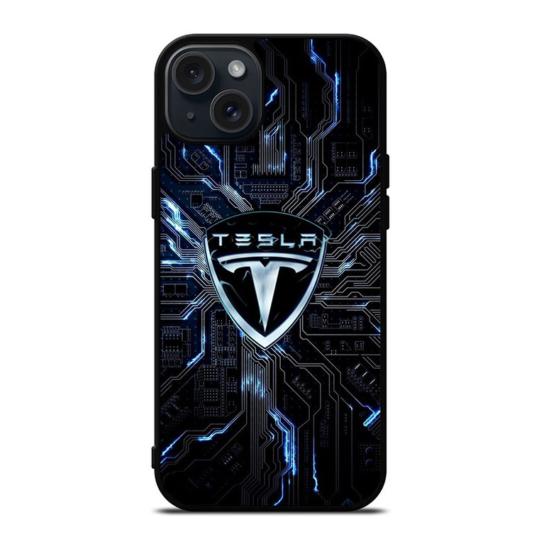 TESLA ELECTRIC CAR LOGO iPhone 15 Plus Case Cover