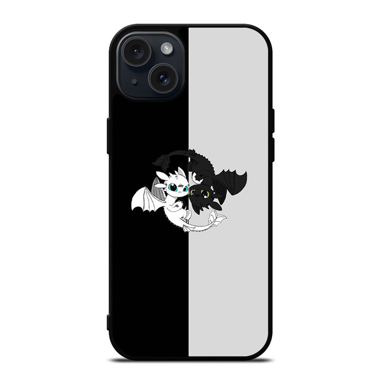 TOOTHLESS AND LIGHT FURY YIN YANG iPhone 15 Plus Case Cover