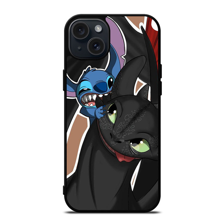 TOOTHLESS AND STITCH PLAY iPhone 15 Plus Case Cover