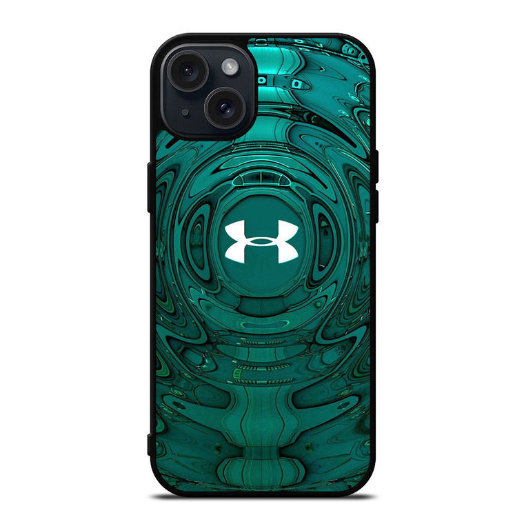 UNDER ARMOUR LOGO LIQUID GREEN iPhone 15 Plus Case Cover UNDER ARMOUR LOGO LIQUID GREEN iPhone 15 Plus Case Cover