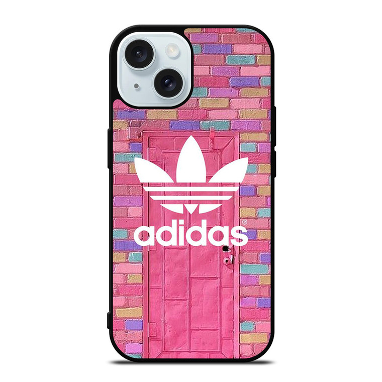 ADIDAS LOGO PINK WALL iPhone 15 Case Cover