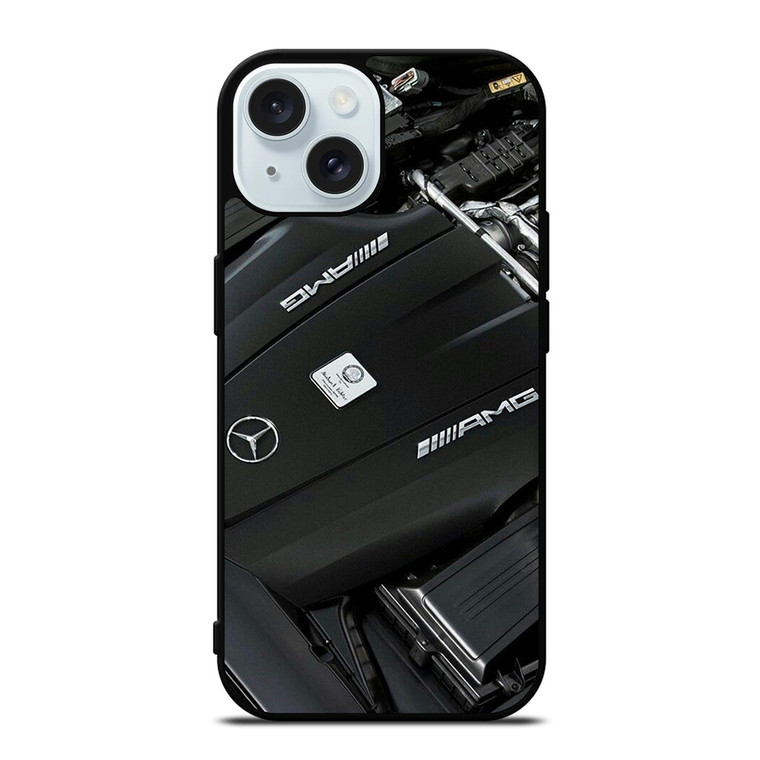AMG ENGINE MERCEDES BENZ LOGO iPhone 15 Case Cover AMG ENGINE MERCEDES BENZ LOGO iPhone 15 Case Cover