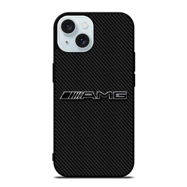 AMG MERCEDES BENZ LOGO CARBON iPhone 15 Case Cover
