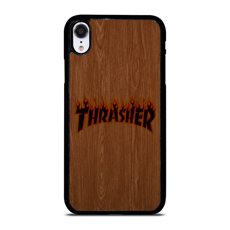 THRASHER SKATEBOARD WOODEN LOGO iPhone XR Case Cover