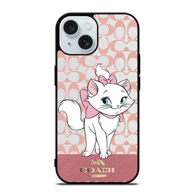 COACH NEW YORK LOGO ARISTOCAT MARIE DISNEY iPhone 15 Case Cover