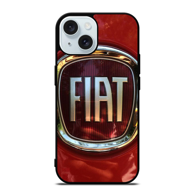 FIAT CAR RED LOGO iPhone 15 Case Cover
