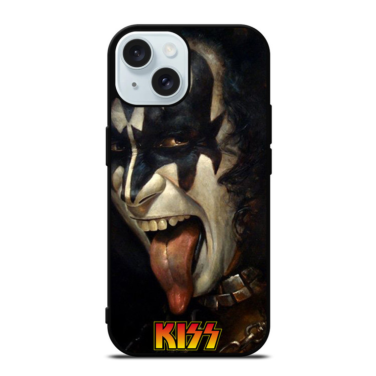 GENE SIMMONS TONGUE OUT KISS BAND iPhone 15 Case Cover