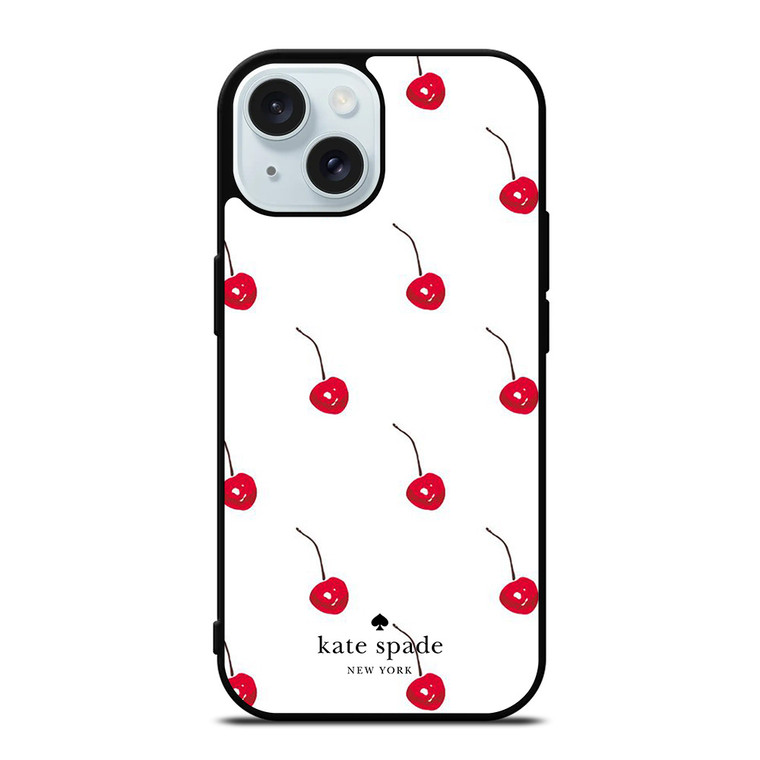 KATE SPADE NEW YORK LOGO CHERRIES iPhone 15 Case Cover