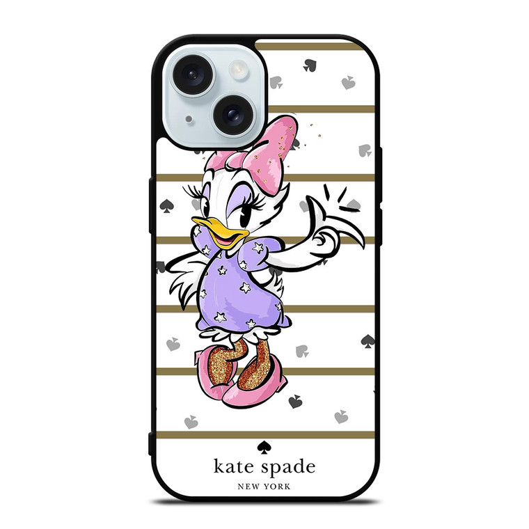 KATE SPADE NEW YORK LOGO DAISY DUCK DISNEY iPhone 15 Case Cover