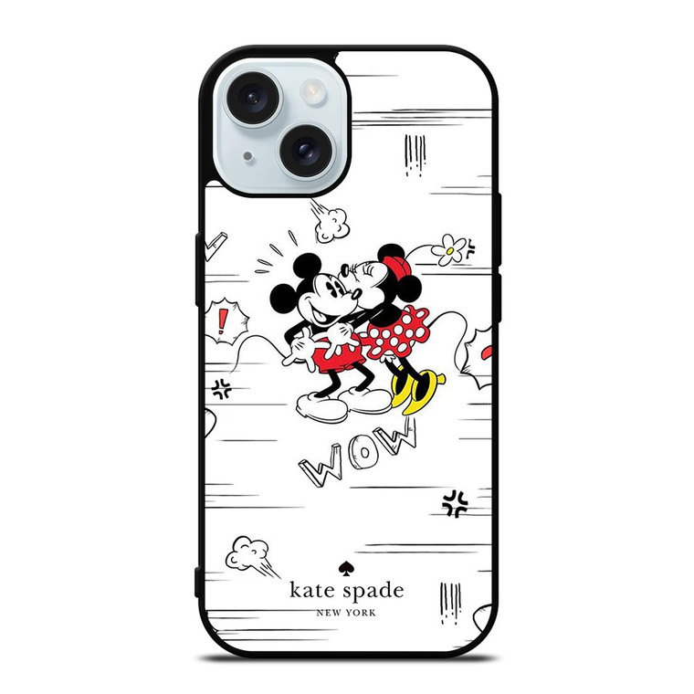 KATE SPADE NEW YORK LOGO X MICKEY MINNIE MOUSE DISNEY iPhone 15 Case Cover