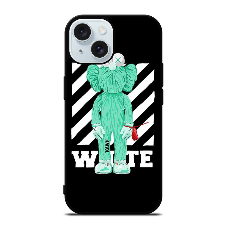 KAWS ICON OFF WHITE LOGO iPhone 15 Case Cover