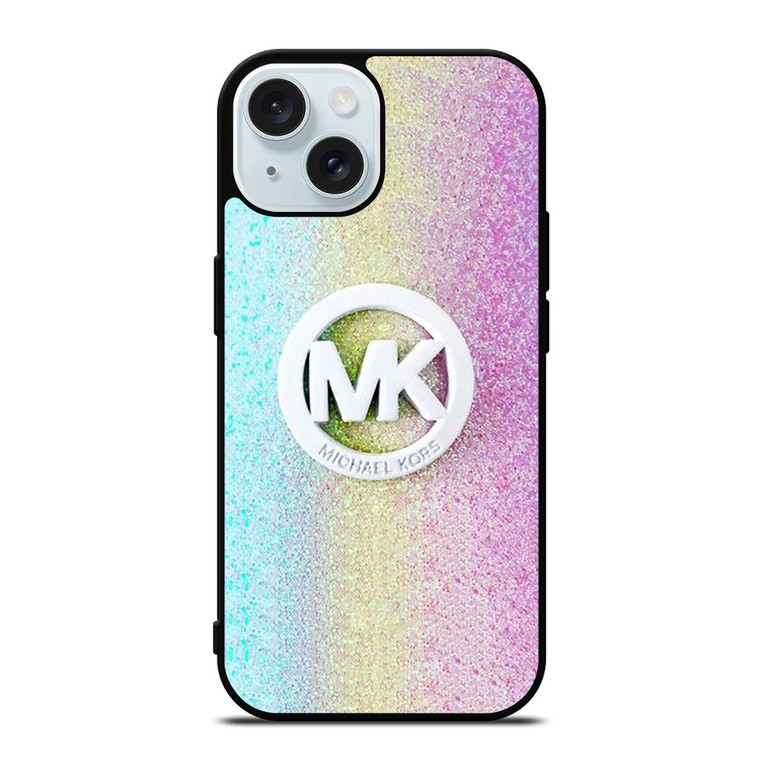 MICHAEL KORS MK LOGO RAINBOW iPhone 15 Case Cover