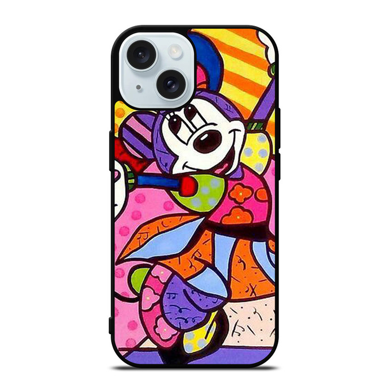 ROMERO BRITTO MINNIE MOUSE ART iPhone 15 Case Cover