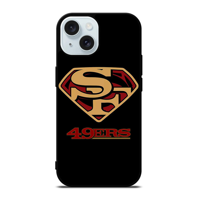 SAN FRANCISCO 49ERS FOOTBALL SUPERMAN LOGO iPhone 15 Case Cover