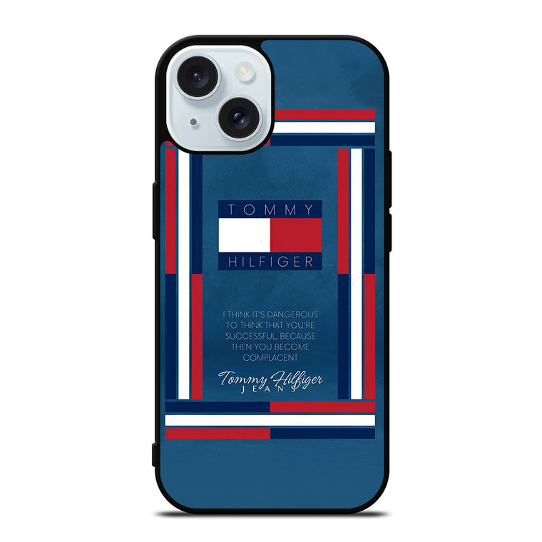 TOMMY HILFIGER LOGO QUOTE iPhone 15 Case Cover