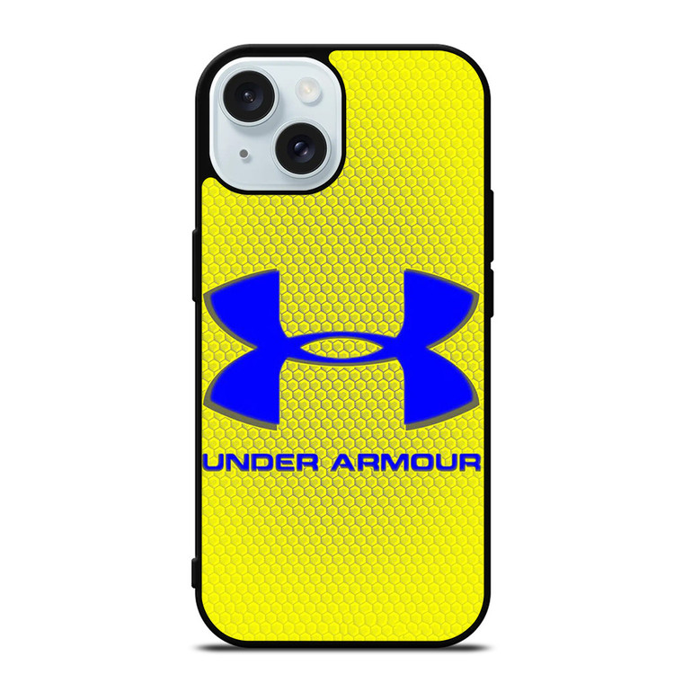 UNDER ARMOUR LOGO BLUE YELLOW iPhone 15 Case Cover