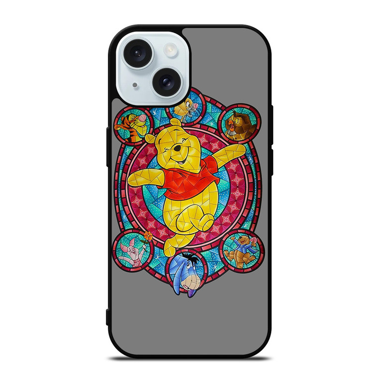 WINNIE THE POOH AND FRIENDS DISNEY MOZAIC ART iPhone 15 Case Cover