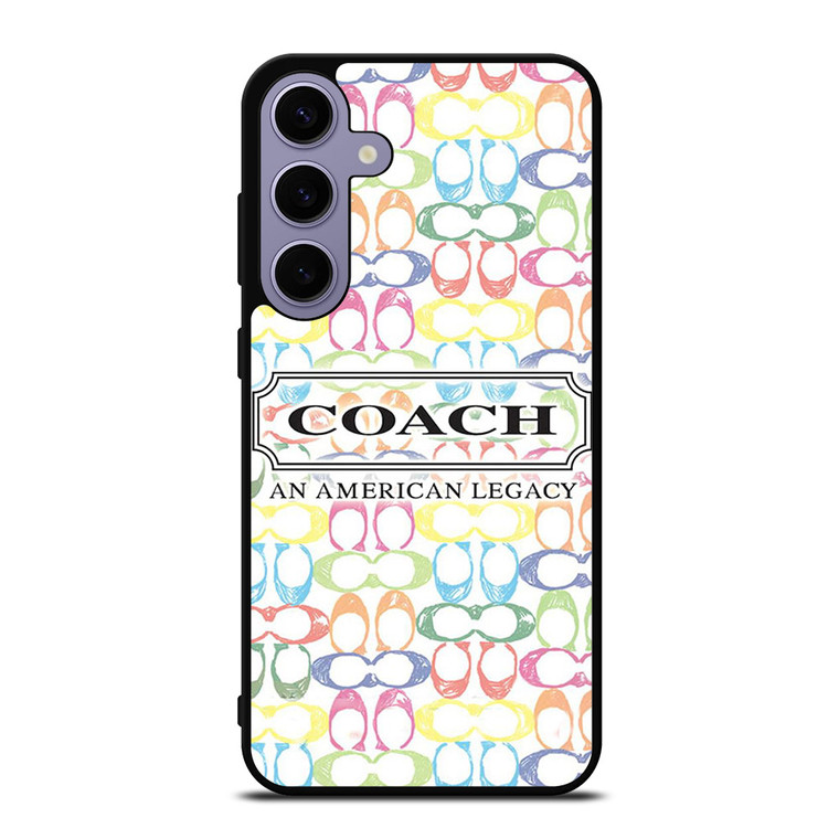 COACH NEW YORK LOGO AMERICAN LEGACY COLORFUL PATTERN Samsung Galaxy S24 Plus Case Cover
