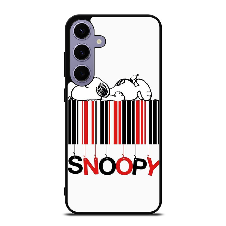 SNOOPY THE PEANUTS CARTOON BARCODE Samsung Galaxy S24 Plus Case Cover