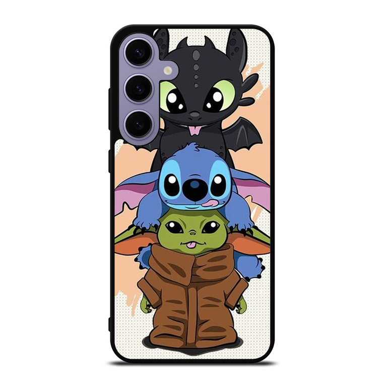 TOOTHLESS STITCH BABY YODA CUTE CARTOON Samsung Galaxy S24 Plus Case Cover