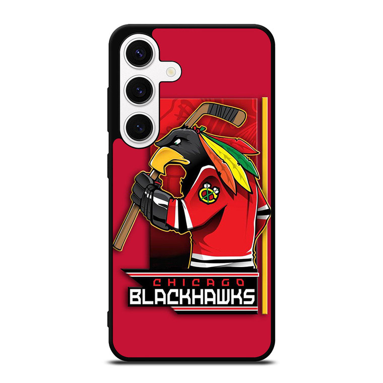 CHICAGO BLACKHAWKS HOCKEY TEAM LOGO MASCOT Samsung Galaxy S24 Case Cover CHICAGO BLACKHAWKS HOCKEY TEAM LOGO MASCOT Samsung Galaxy S24 Case Cover