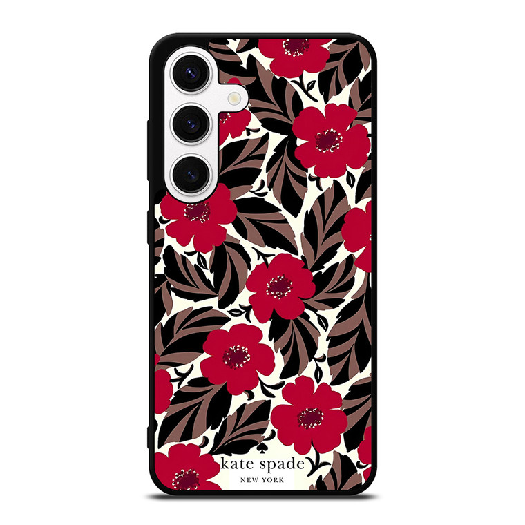 KATE SPADE NEW YORK LOGO RED ROSES Samsung Galaxy S24 Case Cover