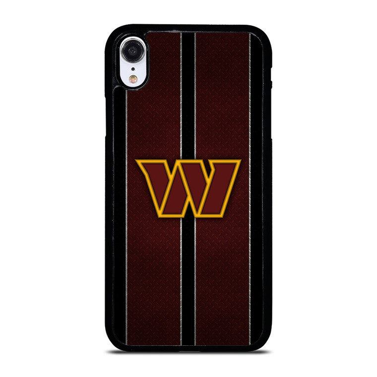 WASHINGTON COMMANDERS NFL METAL STRIPE iPhone XR Case Cover