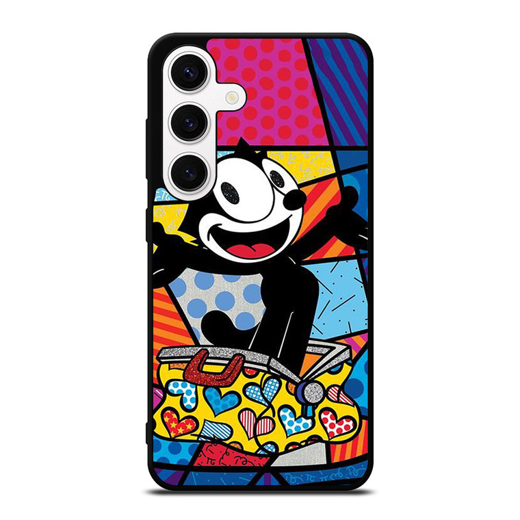 ROMERO BRITTO FELIX THE CAT ART Samsung Galaxy S24 Case Cover