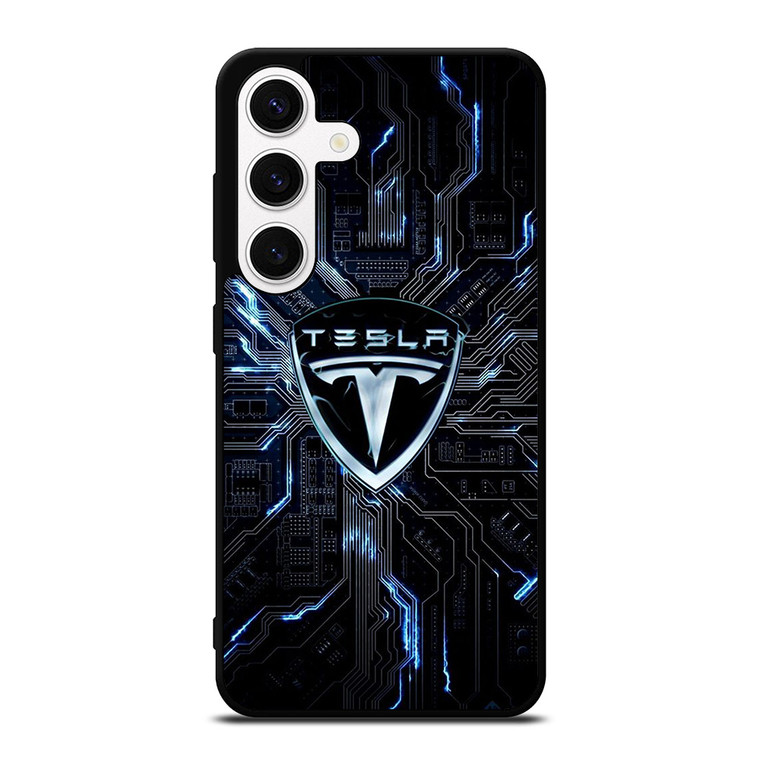 TESLA ELECTRIC CAR LOGO Samsung Galaxy S24 Case Cover