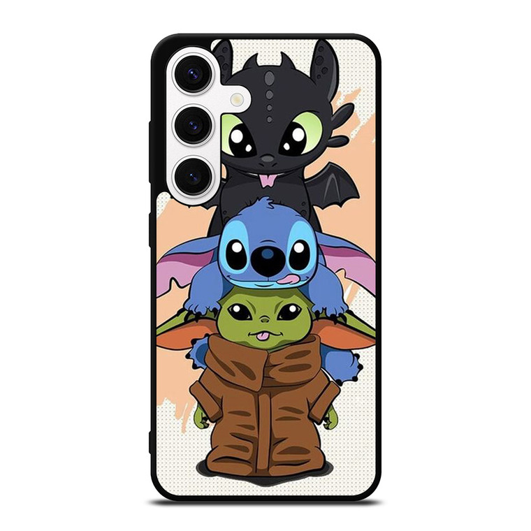 TOOTHLESS STITCH BABY YODA CUTE CARTOON Samsung Galaxy S24 Case Cover