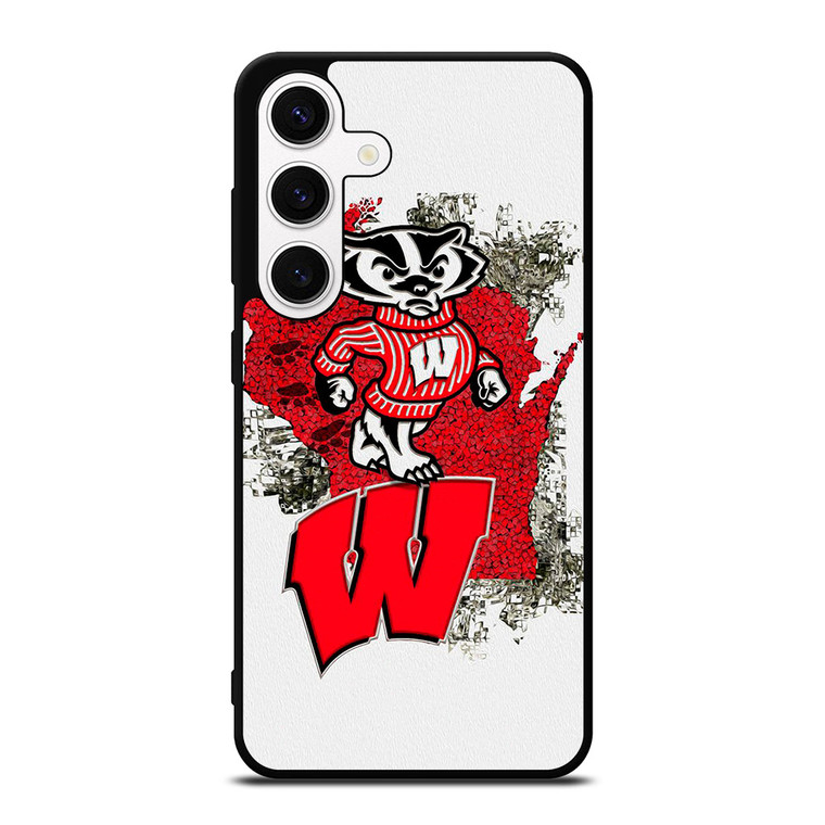 WISCONSIN BADGERS UNIVERSITY FOOTBALL LOGO Samsung Galaxy S24 Case Cover