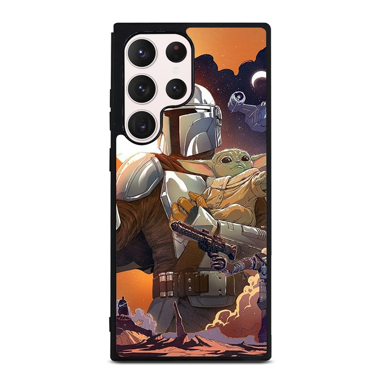 BABY YODA AND MANDALORIAN STAR WARS Samsung Galaxy S23 Ultra Case Cover