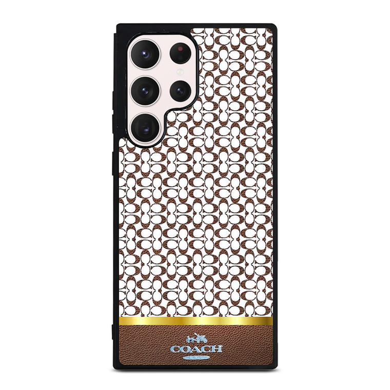 COACH NEW YORK ICON BROWN EMBLEM Samsung Galaxy S23 Ultra Case Cover