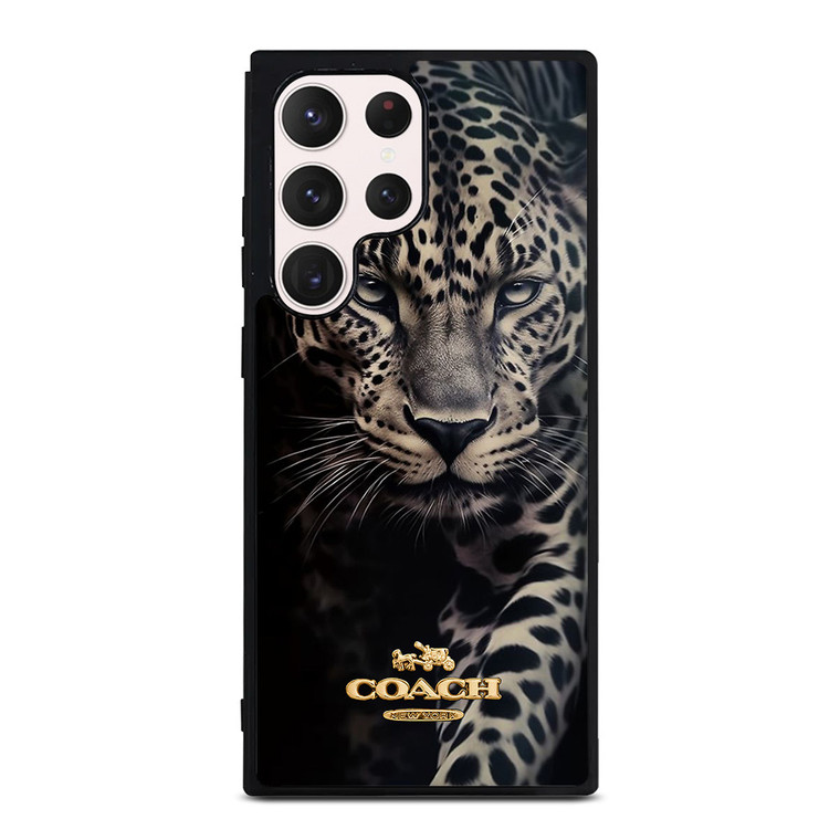 COACH NEW YORK LOGO LEOPARD Samsung Galaxy S23 Ultra Case Cover