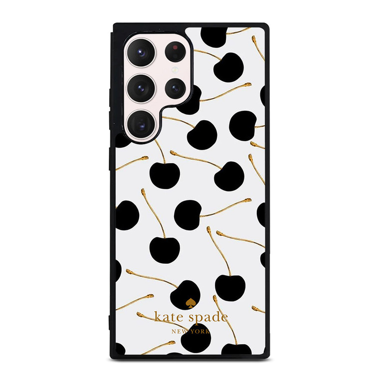 KATE SPADE NEW YORK LOGO BLACK CHERRIES Samsung Galaxy S23 Ultra Case Cover
