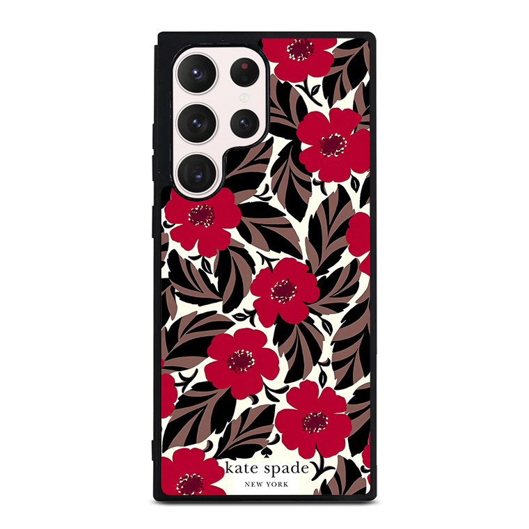 KATE SPADE NEW YORK LOGO RED ROSES Samsung Galaxy S23 Ultra Case Cover