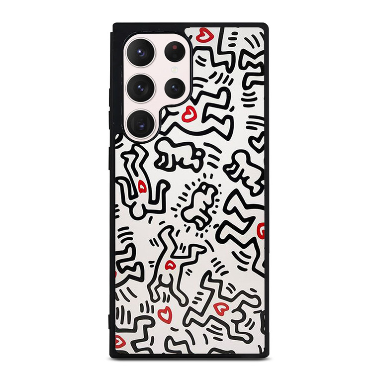 KEITH HARING ART HEART FIGURES Samsung Galaxy S23 Ultra Case Cover
