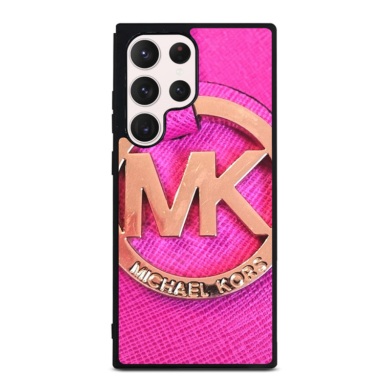 MICHAEL KORS MK LOGO PINK GOLD EMBLEM Samsung Galaxy S23 Ultra Case Cover