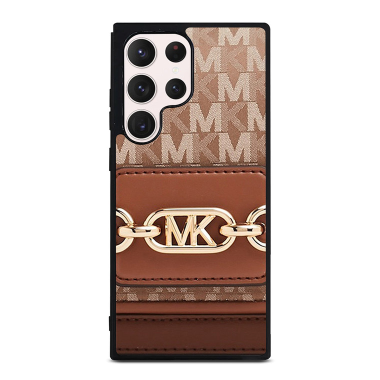 MK MICHAEL KORS LOGO BROWN BAG Samsung Galaxy S23 Ultra Case Cover