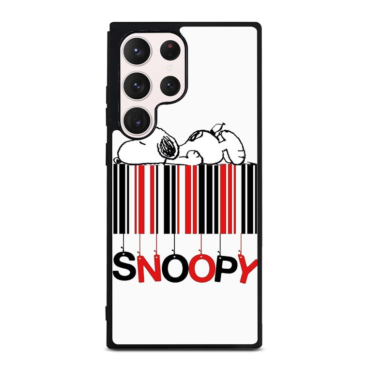 SNOOPY THE PEANUTS CARTOON BARCODE Samsung Galaxy S23 Ultra Case Cover