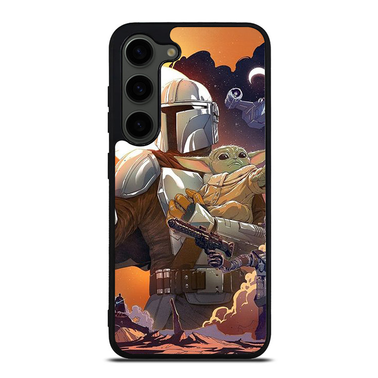 BABY YODA AND MANDALORIAN STAR WARS Samsung Galaxy S23 Plus Case Cover
