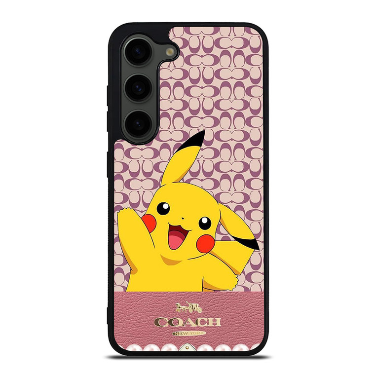COACH NEW YORK LOGO PINK X PIKACHU POKEMON Samsung Galaxy S23 Plus Case Cover