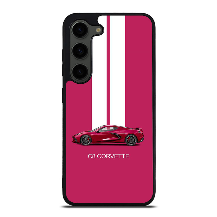 CORVETTE CAR C8 PINK Samsung Galaxy S23 Plus Case Cover