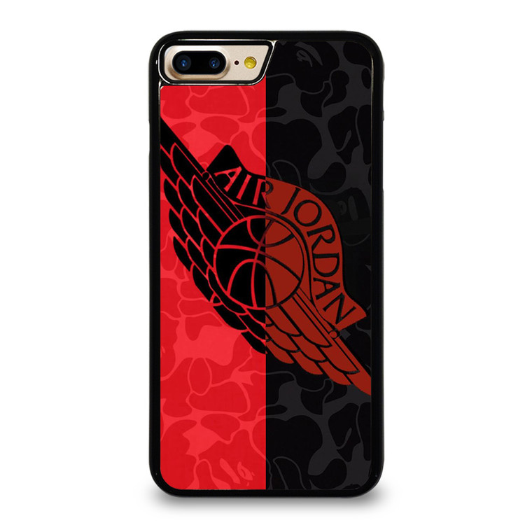 AIR JORDAN RED BLACK BAPE iPhone 7 / 8 Plus Case Cover