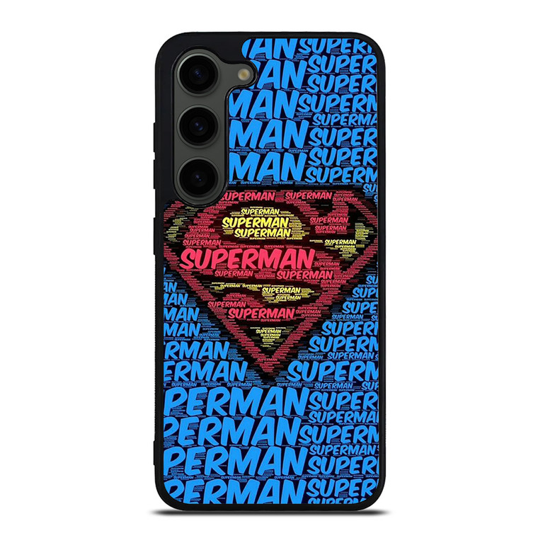 SUPERMAN TYPOGRAPHY LOGO Samsung Galaxy S23 Plus Case Cover