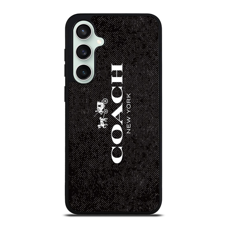 COACH NEW YORK LOGO ON BLACK FABRIC Samsung Galaxy S23 FE Case Cover