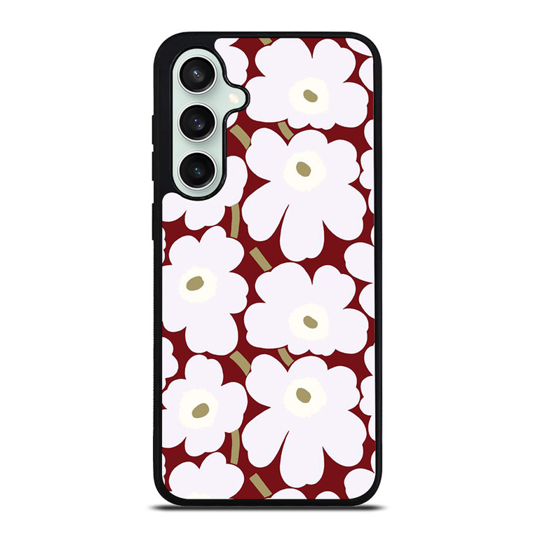 MARIMEKO HERITAGE WHITE RED FLOWER Samsung Galaxy S23 FE Case Cover